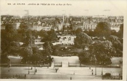 Le Havre Jardins De L'Hotel De Ville Et Rue De Paris Tramway Tram Sw 8.5.1937 - Gare