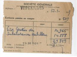 -SOCIETE GENERALE  -- CARTE LETTRE -- VERSAILLE  -.A80 - Banca & Assicurazione