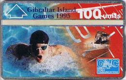 Gibraltar, GIB-44, Gibraltar Island Games, Sport, 100u.  Mint. - Gibilterra