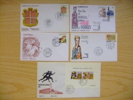 ANDORRA ESPAÑOLA - ANDORRE ESPAGNOL  AÑO COMPLETO 1987 FDC Edifil Nº 195 / 202  Yvert Nº 182 / 189 -BF 2 - Cartas & Documentos