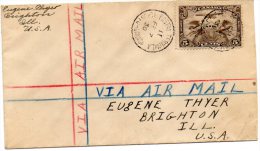 Canada 1930 Air Mail Cover To USA - Airmail: Semi-official