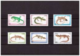 1994 REPTILES 6 Values - Ongebruikt