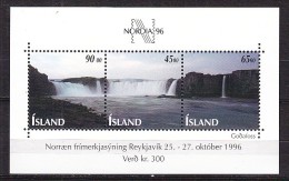 B1928 - ISLANDE ICELAND BF Yv N°19 ** CHUTES DE EAU - Hojas Y Bloques