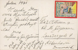 Iceland PPC Gledileg Jól. Child W. Parcels In Snow Christmas Seal 1931 Thorvaldsensfélagid (3 Scans) - Islandia