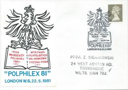 1981. POLPHILEX 81. " POLISH YOUTH YEAR 1981 " EXHIBITION LONDON. - Government In Exile In London