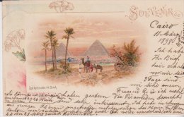 Egypte 1898 Souvenir Des Pyramides De Gizeh - Gizeh