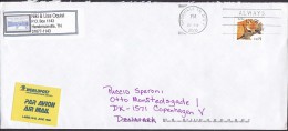 United States Airmail Par Avion Worldpost Label NASHVILLE 2000 Cover Brief Red Fox Fuchs Zorro Stamp - 3c. 1961-... Storia Postale