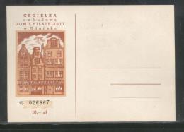 POLAND 1960S SCARCE DONATION MINT PRIVATE POSTAL STATIONERY CARD FUND RAISING PHILATELIC HOUSE GDANSK - Cartas & Documentos