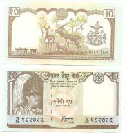 NEPAL 10 RUPEES UNC -   Animal - Népal