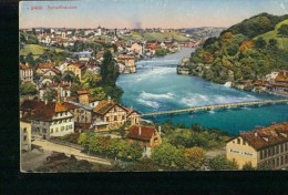 Litho Schaffhausen Rheinfall Firma Blumer Und Müller Fabrik Brücke Um 1910 - Sonstige & Ohne Zuordnung