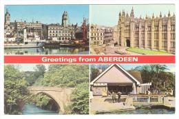 I48 Greetings From Aberdeen - Harbour - Duthie Park - Marischal College - Brig O'Balgownie / Viaggiata 1984 - Aberdeenshire