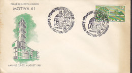 Denmark Sonderstempel MOTIVA 61 Frimærkeudstilling Stamp Exhibition AARHUS 1961 Cover Brief FIPCO - Covers & Documents