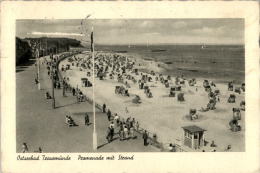 AK Travemünde, Promenade Mit Strand, Gel 1954 - Luebeck-Travemuende