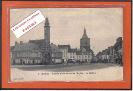 Carte Postale 59. Orchies  Grande Place Et Rue De L'élise  Le Beffroi Trés Beau Plan - Orchies