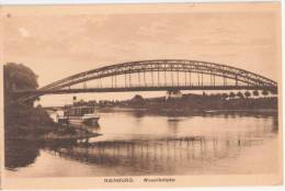 Nienburg Weser Brücke Fluß Fahrgastschiff Ungelaufen - Nienburg