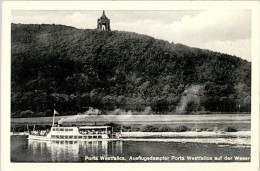 AK Porta Westfalica, Ausflugsdampfer Porta Westfalica Auf Der Weser, Gel 1955 - Porta Westfalica