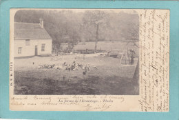 THUIN  -  La  Ferme  De  L' Hermitage.  -  1900  -  CARTE PRECURSEUR  - ( Timbre Enlevé ) - Thuin