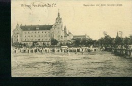 Litho Kolberg Pommern Kołobrzeg Badeleben Vor Dem Strandschloss 28.7.1910 - Pommern