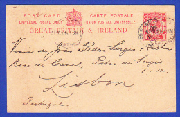 LISBOA CENTRAL  -  20.1.1914 --- SOUTH WIGSTON - Covers & Documents