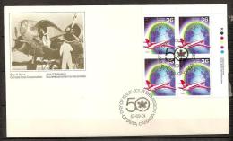 Canada 1987 N° 1019 O FDC, Avion, Aviation, Premier Jour, Compagnie Aérienne, Air-Canada, Erable, Ottawa, Lockheed 14-H2 - Lettres & Documents