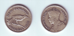 New Zealand 6 Pence 1935 - Nuova Zelanda