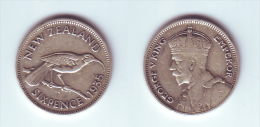 New Zealand 6 Pence 1935 - New Zealand