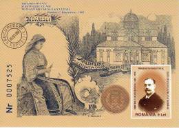 Romania 2005 / Dimitrie Butculescu / Imperforated Suv. Sh. With Black Serial Number - Unused Stamps