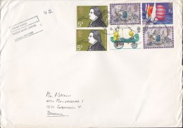 Great Britain LONDON 1987 Cover Thomas Gray Steam Fire Engine Wise Men Sailing Ships PRINTED MATTER Sealed Under Permit - Cartas & Documentos