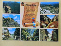 Dep 06 , Cpm GOURDON , GL.39 , Excursion Des Gorges Du Loup , Multivues , Recto/Verso (13) - Gourdon
