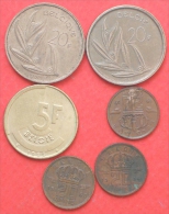 BELGIUM        6 COINS   -    (Nº02531) - Mezclas - Monedas