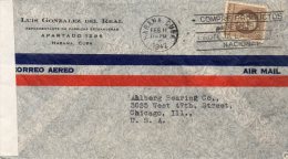 Cuba 1942 Censored Cover Mailed To USA - Cartas & Documentos