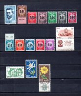 Israel   1959-60   .-  Y&T Nº   163 - 164/173 - 174/175 - 176/177 - Oblitérés (sans Tabs)