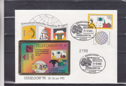 République Fédérale - Lettre De 1990 ° - Pour La Jeunesse - Carte Téléphonique Pour L'expostion Philatélique Naburia - W-Series : Pubblicitarie Delle D. Bundespost