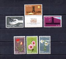 Israel   1963   .-  Y&T Nº   231 - 232 - 233 - 234/236 - Gebruikt (zonder Tabs)