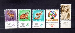Israel   1967-68   .-   Y&T  Nº   351/353 - 354 - 355 - Gebruikt (met Tabs)