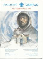 VATICANO 1997 PRO TERREMOTATI FOGLIETTO PRO EARTHQUAKE VICTIMS SOUVENIR SHEET MNH FOLDER - Blocs & Feuillets