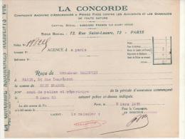 RECU LA CONCORDE 1923 - Banca & Assicurazione