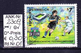 16.4.1999  -  SM  "Österr. Fussballmeister - Sturm Graz"  -  O  Gestempelt  -  Siehe Scan  (2309o 01-05) - Gebraucht