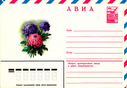 FLOWERS, COVER STATIONERY, ENTIERE POSTAUX, RUSSIA - Other & Unclassified