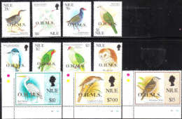 Niue 1993-94 Overprinted O.H.M.S Birds MNH - Niue