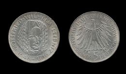 ALLEMAGNE . 5 MARK . GOTTFRIED WILHELM . 1966 D . - Commémoratives