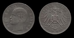 ALLEMAGNE . BAVIERE . 5 MARK . OTTO . ( 1896 . 1913 ) . 1908 D  . - Altri & Non Classificati