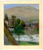 PASTEL LOURDES ( PAYSAGE ) SIGNE ROUXEL - Pastel