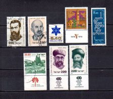 Israel   1978   .-   Y&T  Nº   702/703 - 704 - 705 - 706 - 707 -708/709 - Oblitérés (sans Tabs)
