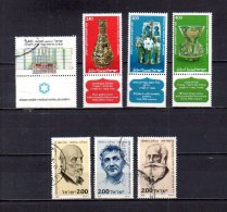 Israel   1978   .-   Y&T  Nº   717 - 718/720 - 721/723 - Used Stamps (without Tabs)