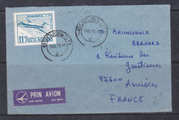 ROUMANIE LETTRE A DESTINATION DE LA FRANCE OBL BUCAREST DU 15.11.1988 - Briefe U. Dokumente