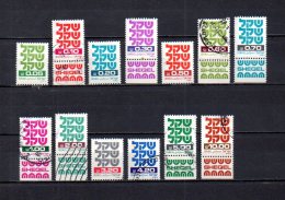 Israel   1980-81   .-   Y&T  Nº   771/779 - 781/784 - Used Stamps (without Tabs)