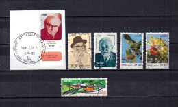 Israel   1981-82   .-   Y&T  Nº   809 - 814/815 - 816/817 - Used Stamps (without Tabs)