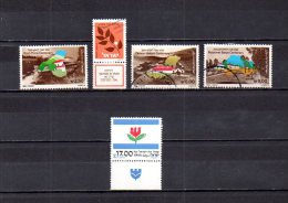 Israel   1982   .-   Y&T  Nº   834 - 836 - 837/838 - 839 - Used Stamps (without Tabs)