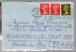 Angleterre Grande Bretagne Lettre CAD Bridgwater 24-07-1970 / Tp Queen Elizabeth Pour Marseille Saint Just France - Brieven En Documenten